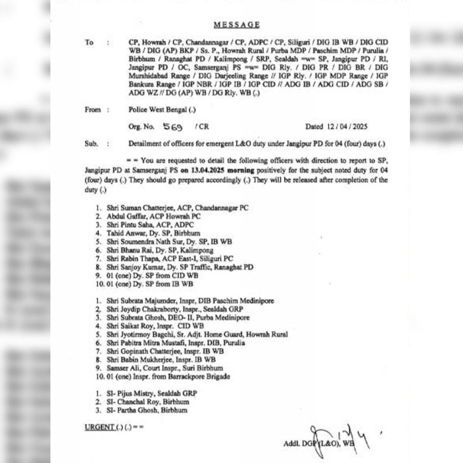 পুলিশের জারি করা নির্দেশিকা। 