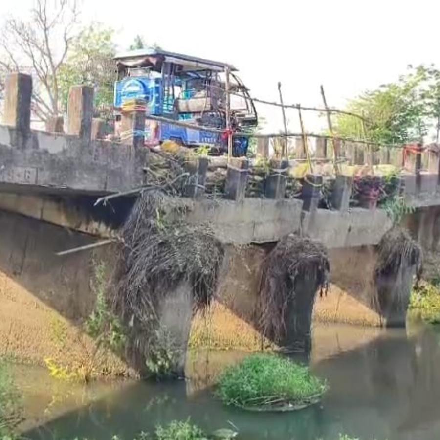 বাঁকুড়ার বিষ্ণুপুর ব্লকের সুভাষপল্লি সেতু।
