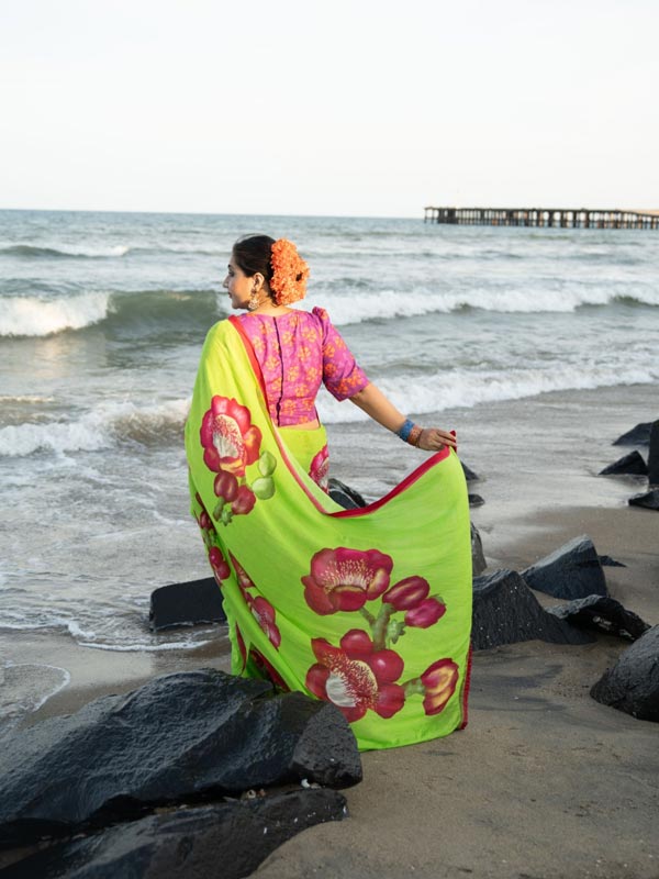 Swastika Mukherjee’s new dress up with designer Parama new look reveals on Bengali new year