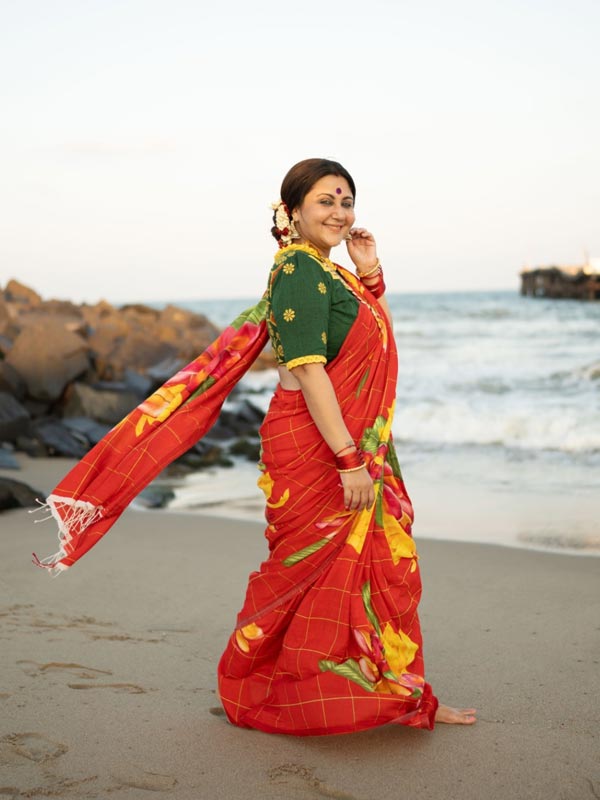 Swastika Mukherjee’s new dress up with designer Parama new look reveals on Bengali new year