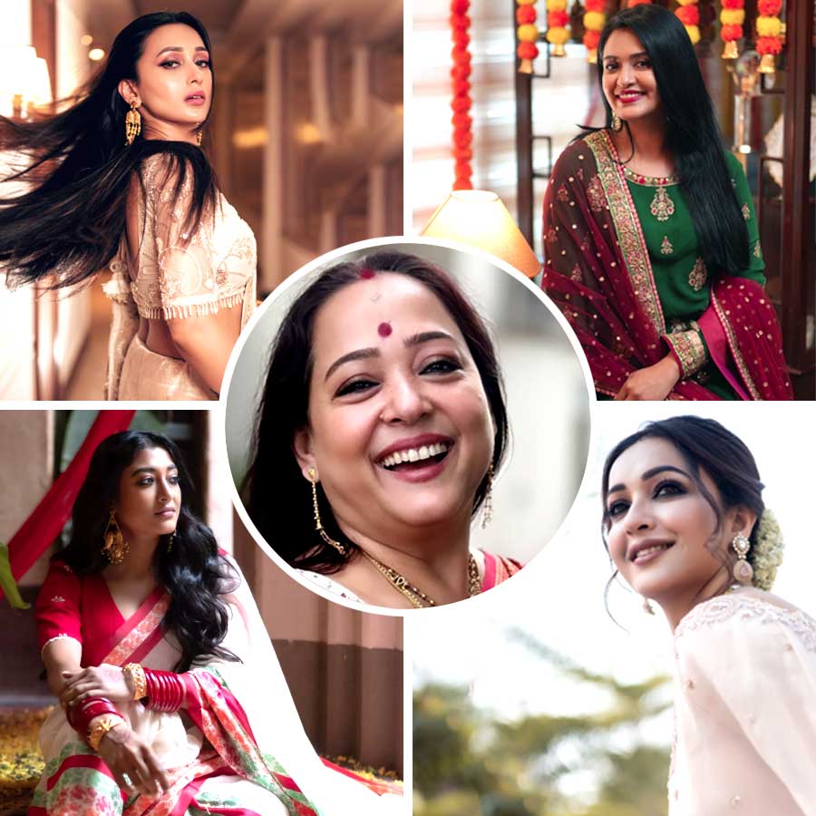 Poila Baishakh Fashion Tollywood Actresses post pictures as they decked up in saree and salwar