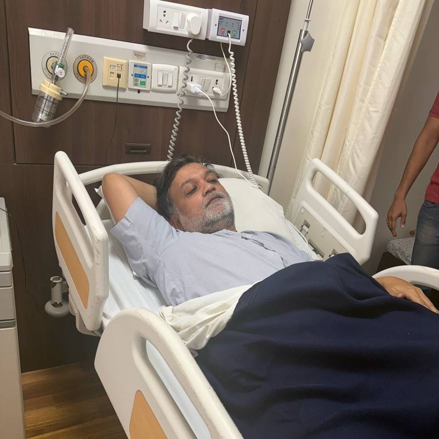 হাসপাতালে চিকিৎসাধীন সৃজিত মুখোপাধ্যায়।