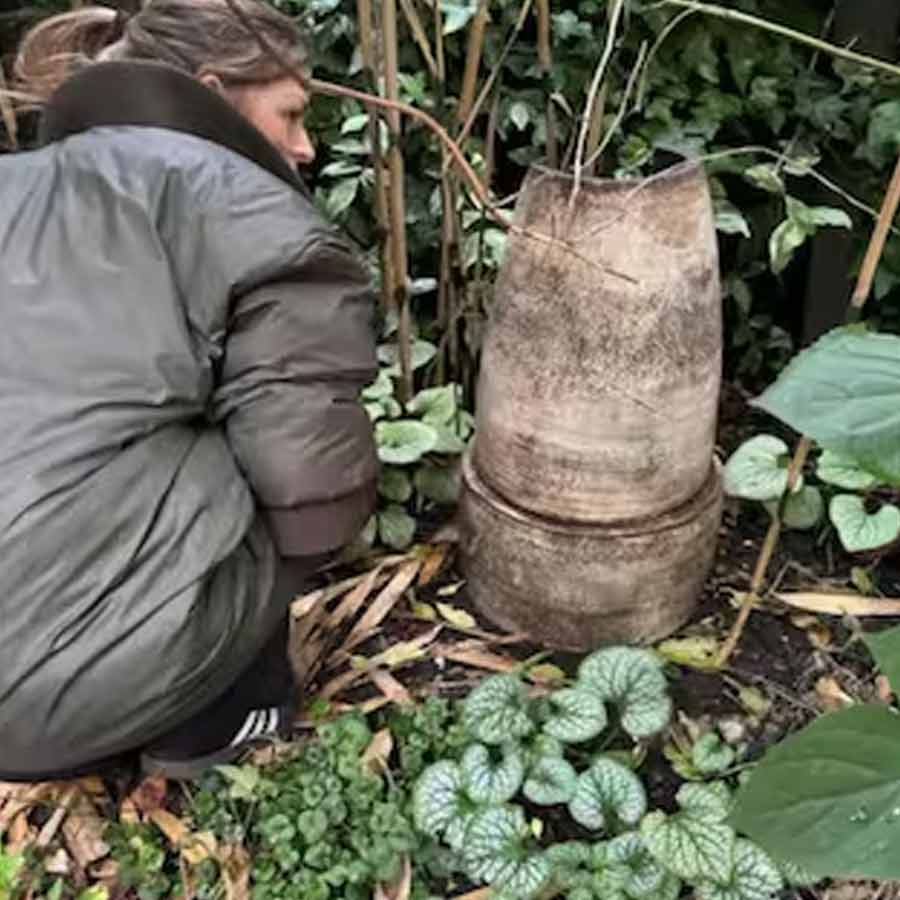 A damaged flower pot