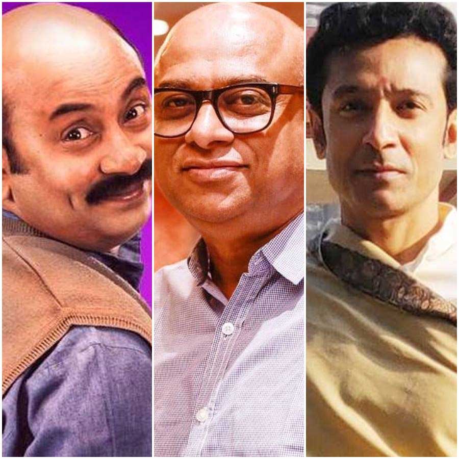 (বাঁ দিক থেকে) অনির্বাণ চক্রবর্তী, এসিপি অলোক সান্যাল, টোটা রায়চৌধুরী।