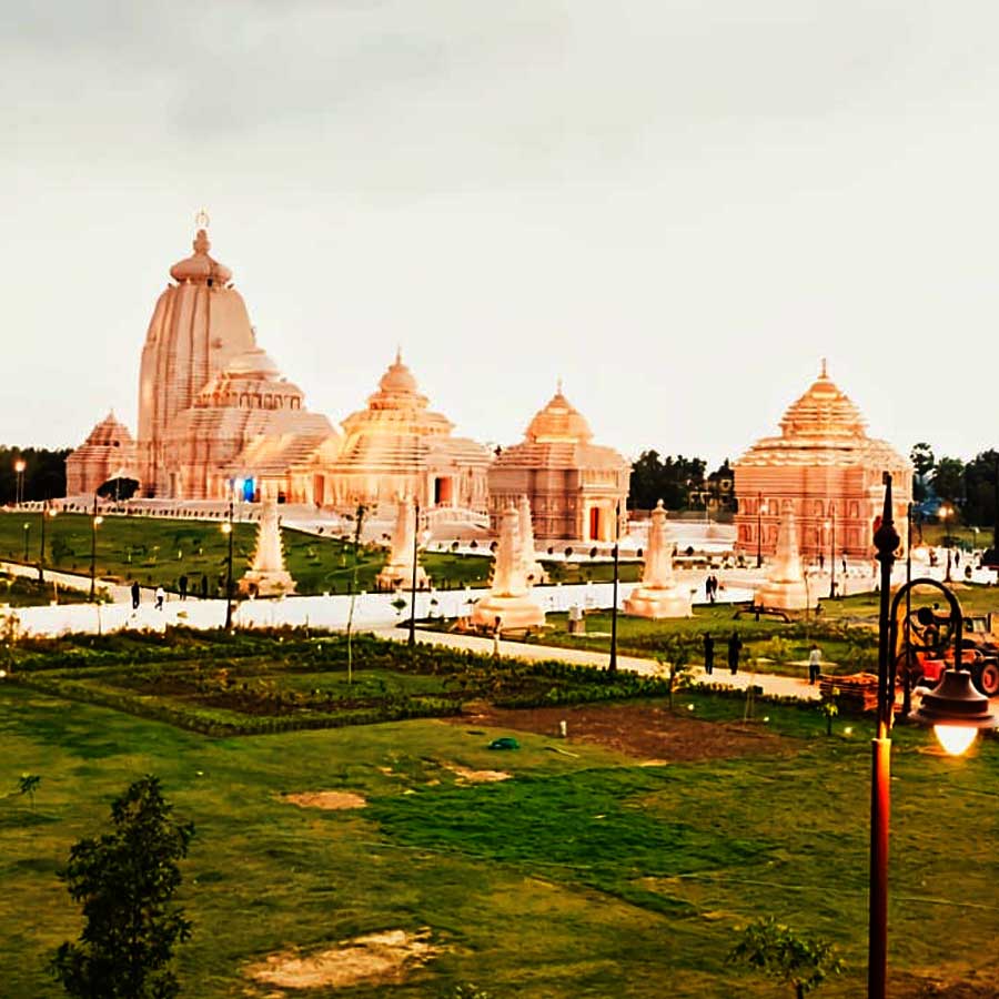 ভোগমণ্ডপের দেওয়ালে রয়েছে ৫৬টি পদ্মের চক্রের নিশান। ভোগমণ্ডপের প্রতিটি দেওয়ালে রয়েছে একটি করে স্টোররুম ও ছোট ছোট ছ’টি দরজা। এখানে জগন্নাথদেবকে ভোগ দেওয়া হবে। ভোগমণ্ডপে রয়েছে তিনটি হাতির কাঠামো। ফটকের উপরে রয়েছে গ্রানাইটের নবগ্রহ। 