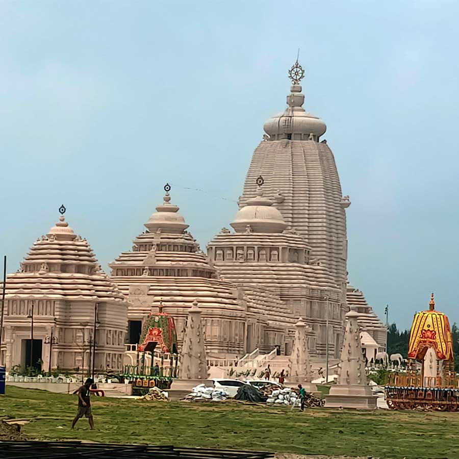 নাটমন্দিরের পরেই জগমোহন, যা মূলত বলরামদেবের মন্দির। এই মন্দিরের দক্ষিণ দরজায় দু’টি অশ্বের মূর্তি বসানো হয়েছে। তাই ওই দরজার নাম অশ্বদ্বার। নাটমন্দিরের উত্তর দিকের দরজায় রয়েছে দু’টি হাতির মূর্তি। তাই ওই দুয়ারের নাম হস্তিদুয়ার। জগমোহনের ভিতরে চারটি বড় বড় স্তম্ভ রয়েছে। উপর দিকটা গম্বুজের মতো।
