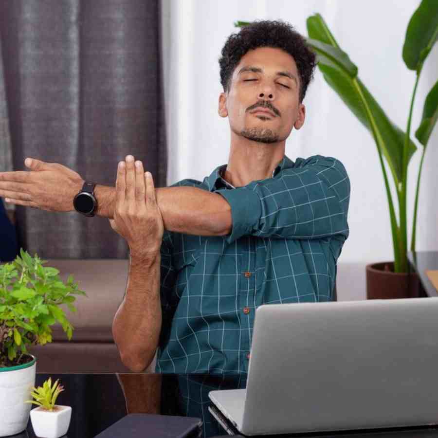 What types of stretching necessary for professionals to stay fit and release stress