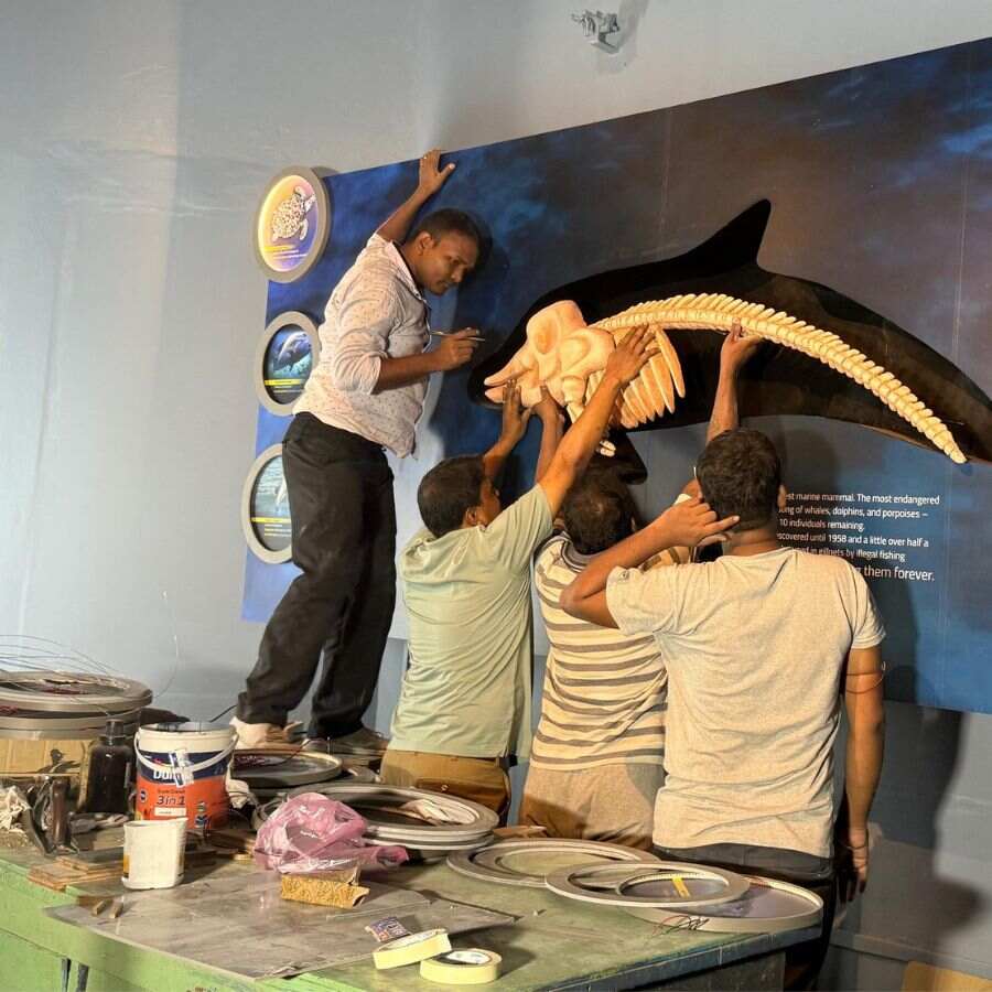 Museum authorities are busy making last-minute preparations.