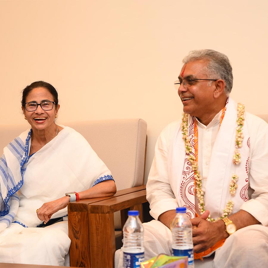 Dilip Ghosh Praised Mamata Banerjee For Jagannath Temple Visited Digha With Wife Rinku Majumder dgtl