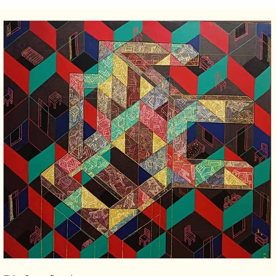 Review of an art exhibition held at Gallery B cafe on the works of Moloy Saha