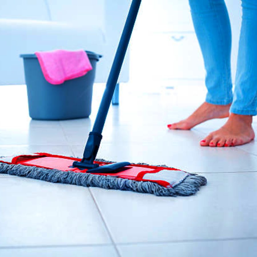 mopping floor