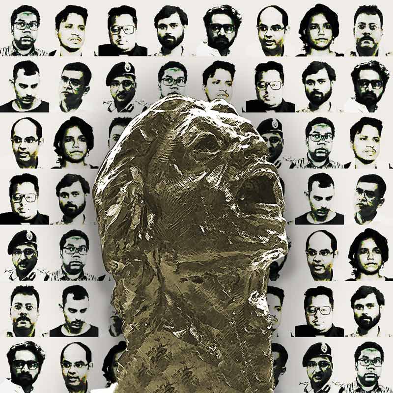 Present positions of 11 relevant faces during the RG Kar movement