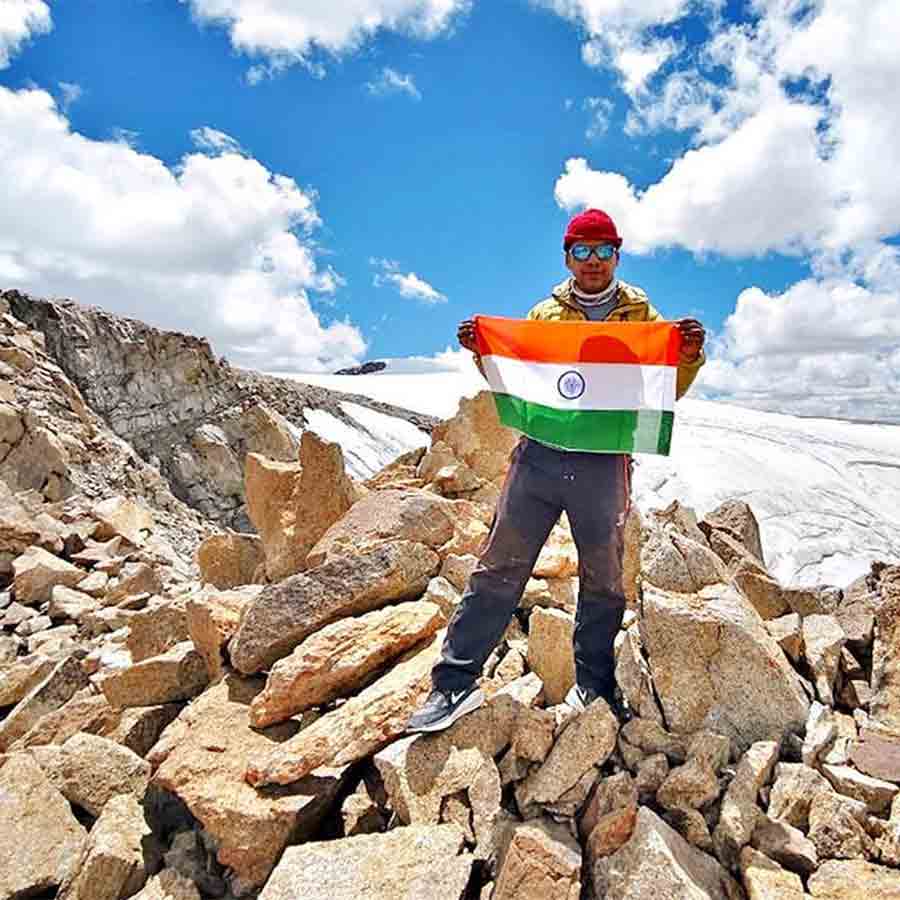 Mountaineer Debashis Biswas became the first to climb a peak in Ladakh and named it 'Abhaya'