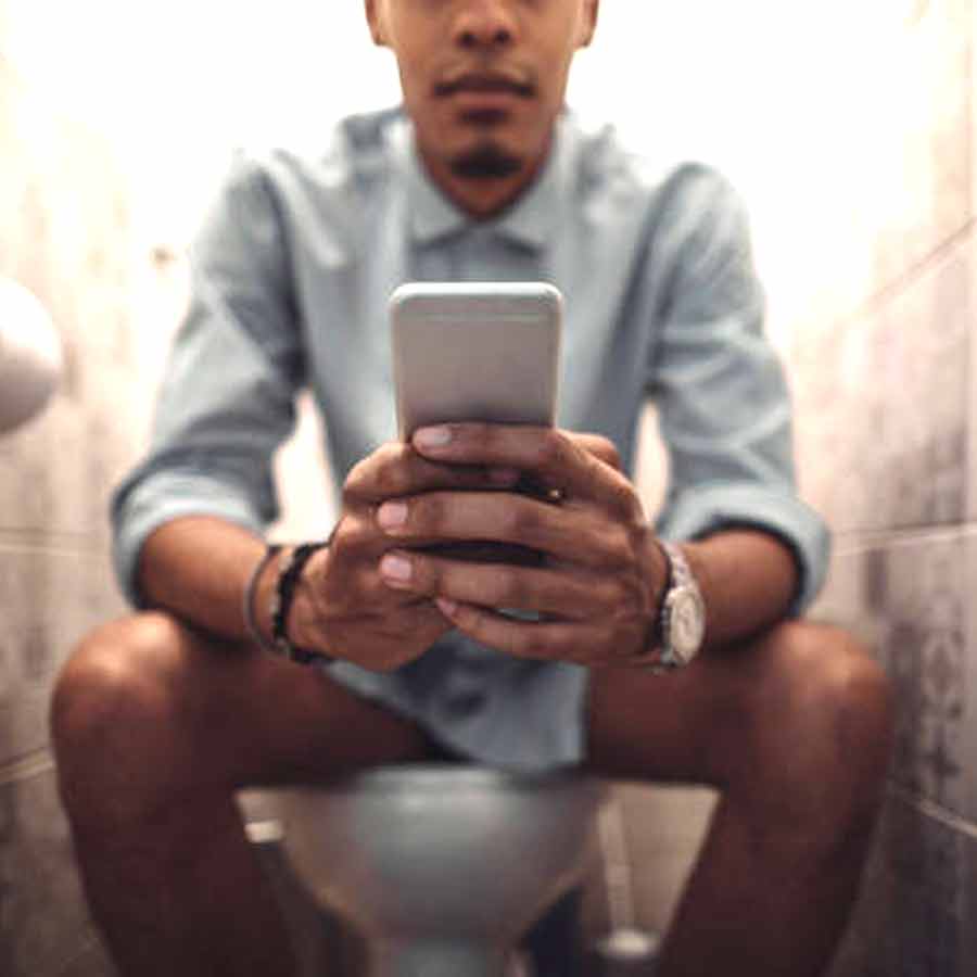 Bringing your phone into the toilet may increase the risk of developing Haemorrhoids aka piles