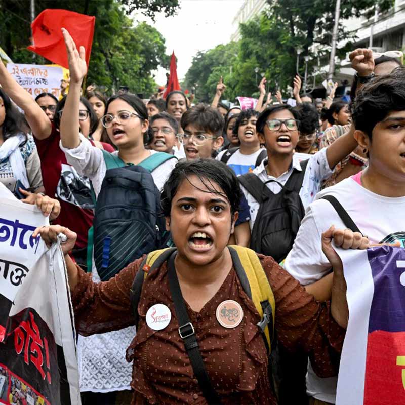 গত বছর ডোরিনা ক্রসিংয়ের সামনে বিক্ষোভ। 