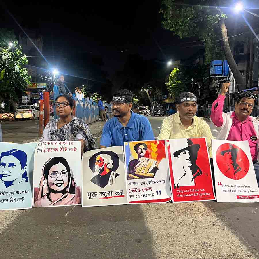 শ্যামবাজারে প্রতিবাদ মিছিল।