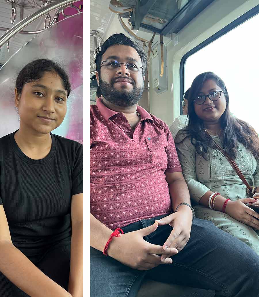 (বাঁ দিকে) বিবেকানন্দ বিশ্ববিদ্যালয়ের ছাত্রী। সল্টলেকের তথ্যপ্রযুক্তি কর্মী রিচা সেন (ডান দিকে)।