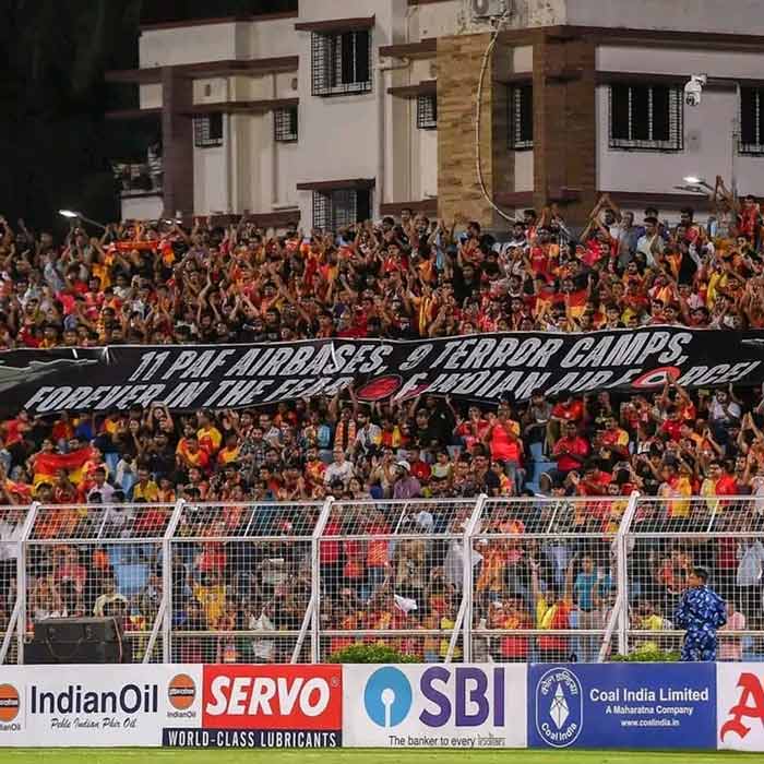 Tifo exhibit at East Bengal Gallery honoring Indian Air Force\\\\\\\\\\\\\\\'s role in Operation Sindoor
