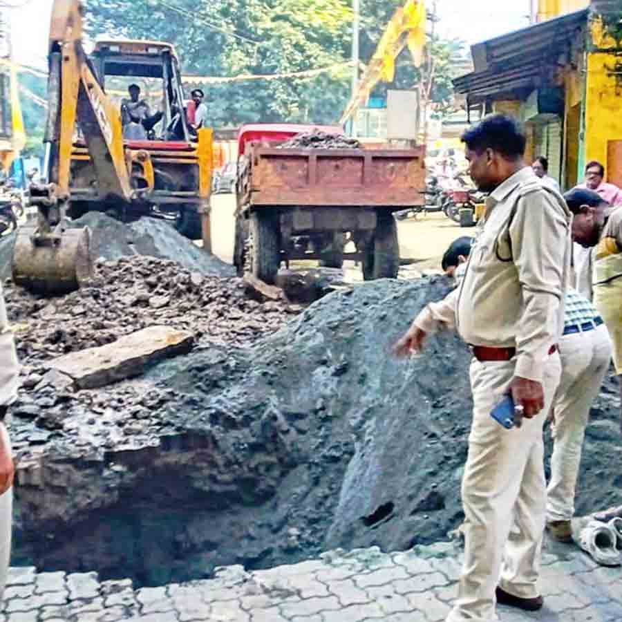 Landslip near kalyaneshwari temple of kulti