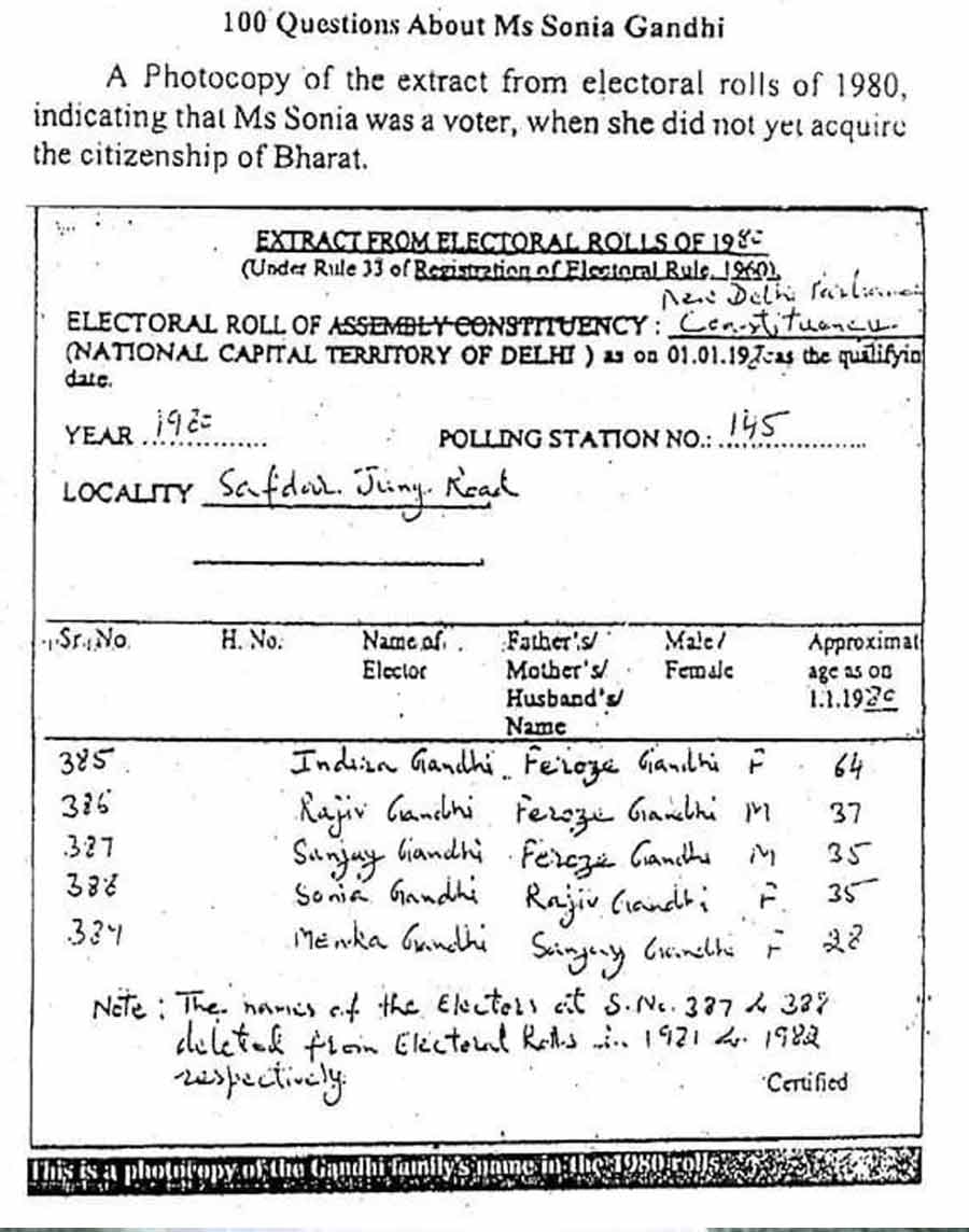 ১৯৮০ সালের ভোটার তালিকা বলে দাবি করে একটি ছবি পোস্ট করেছেন অমিত মালবীয়।