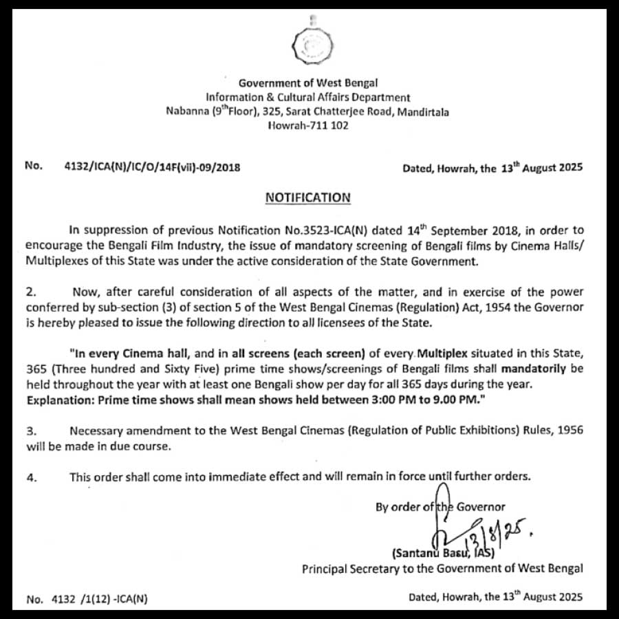 নবান্ন থেকে জারি হওয়া সেই নির্দেশিকা।