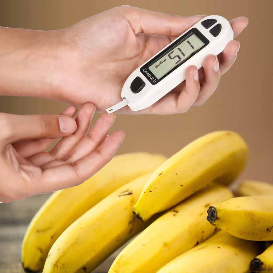 What happens to blood sugar levels when you consume 2 bananas compared one
