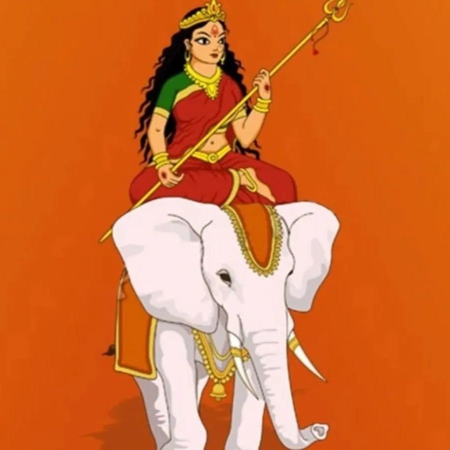 Significance of Goddess Durga returning to Kailash on horse dgtl