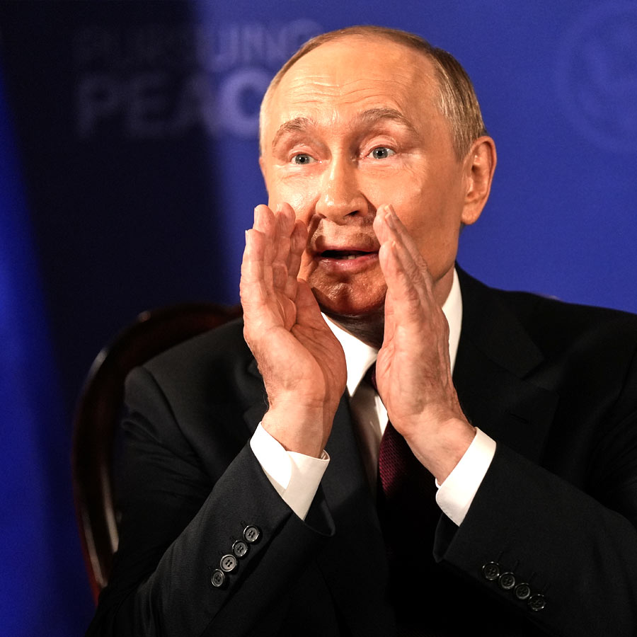 Report claims Russia’s President Vladimir Putin bodyguards carried a suitcase to Alaska Summit to collect his faecal waste