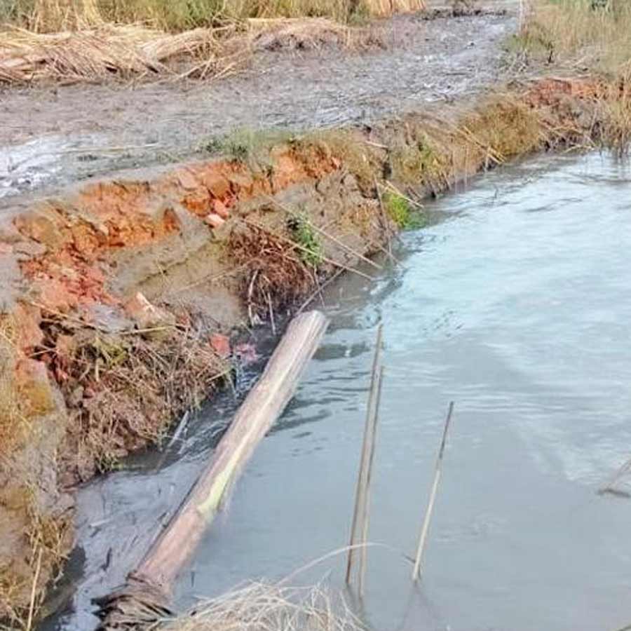 ঝাউডাঙায় ভাঙন।