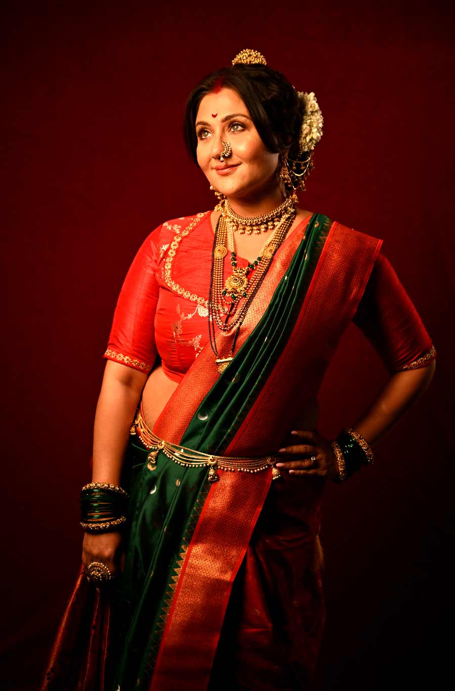 Actress Swastika Mukherjee came up with four different look of four different regions of the country