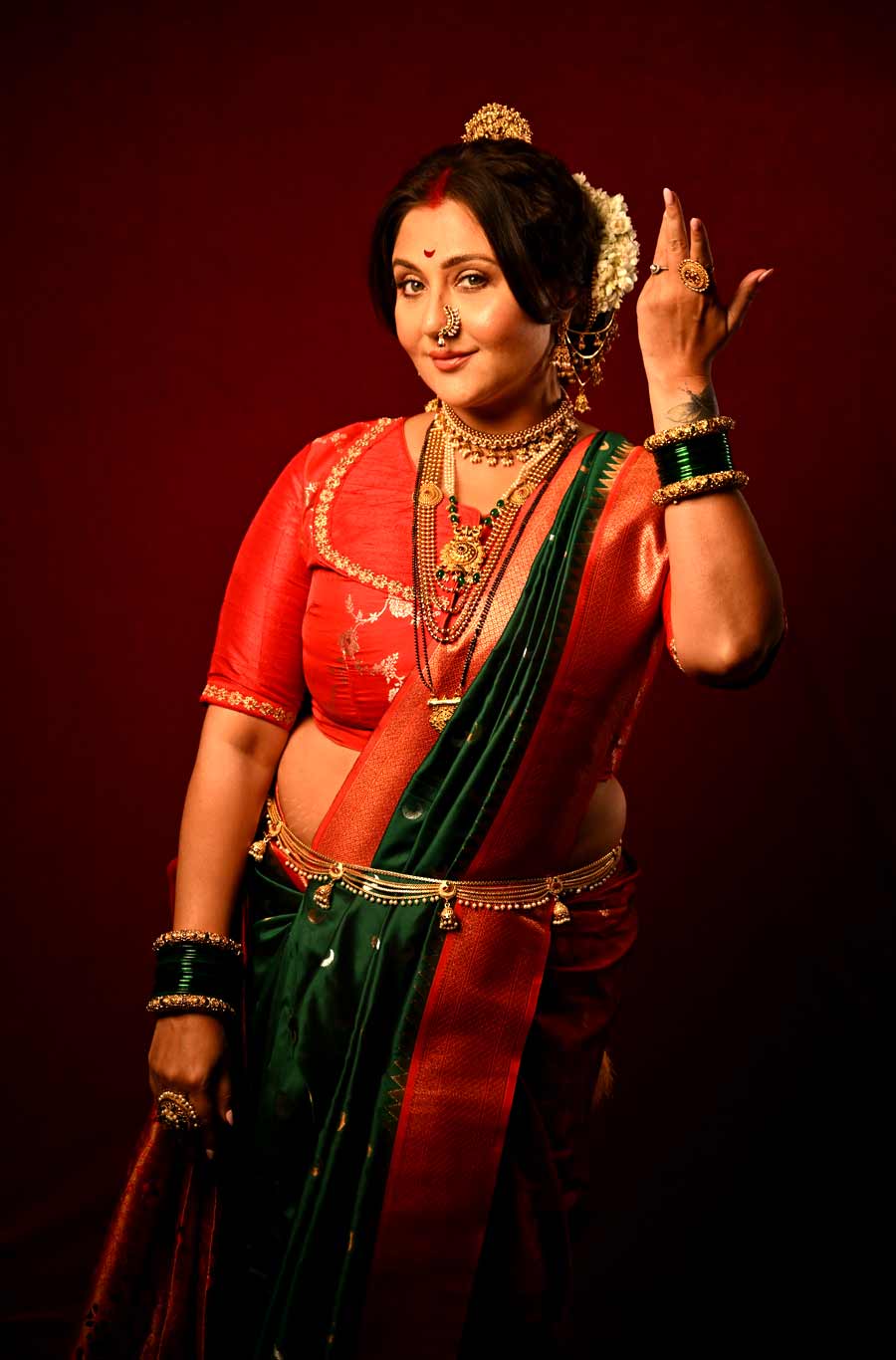 Actress Swastika Mukherjee came up with four different look of four different regions of the country