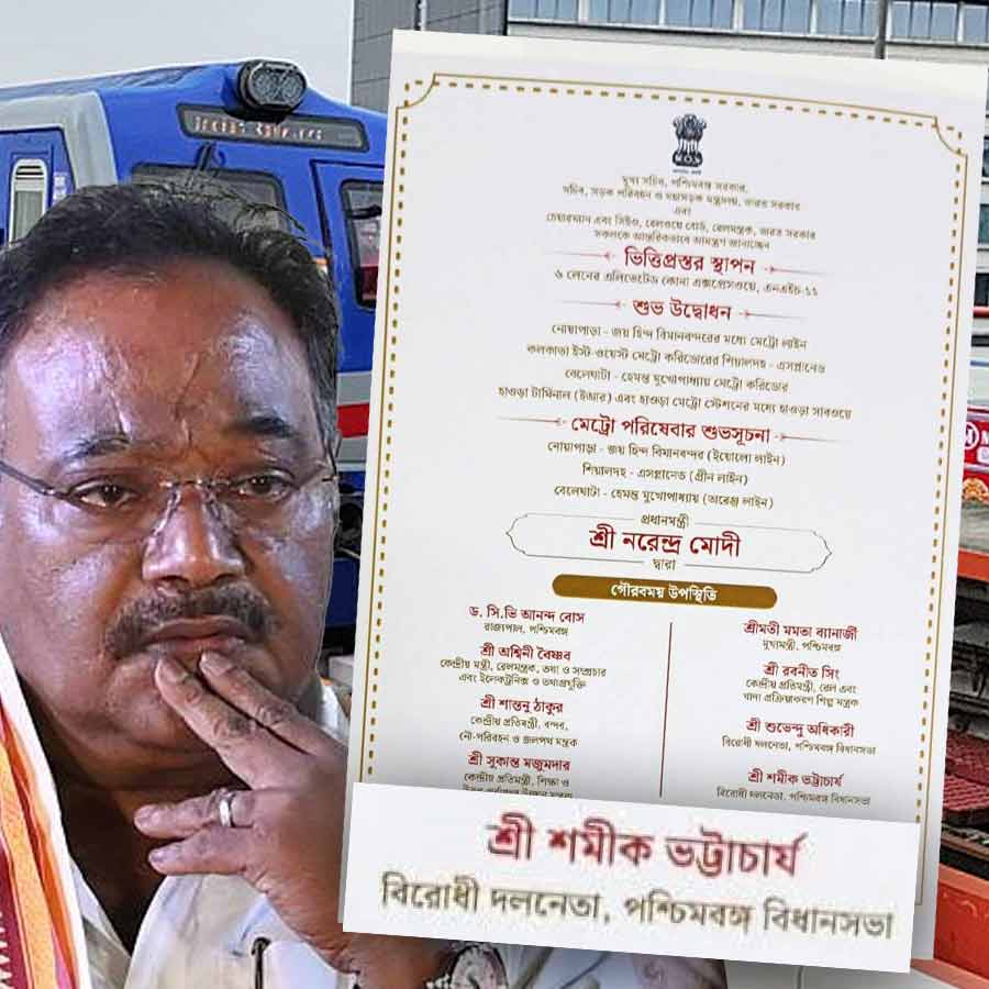 Names of two LOPs in invitation card for PM Modi’s programme at Kolkata’s Metro Station, Authority says, Cards have been scrapped