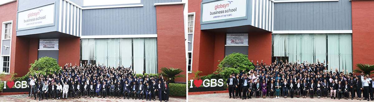 বাম থেকে ডানে: ‘পিজিডিএম ও পিজিডিএম – বিজ়নেস অ্যানালিটিক্স’ এবং এমবিএ (গ্লোবাল) পাঠরত নবনিযুক্ত ২০২৫–২৭ ব্যাচের শিক্ষার্থীরা।  এটি একটি স্পনসর্ড প্রতিবেদন। এই প্রতিবেদনটি ‘গ্লোবসিন বিজ়নেস স্কুল’—এর সঙ্গে এবিপি ডিজিটাল ব্র্যান্ড স্টুডিয়ো দ্বারা যৌথ উদ্যোগে প্রকাশিত।