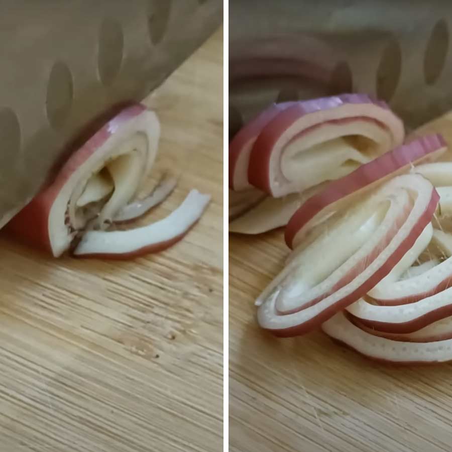 এই ভাবে কাটতে হবে মোচার খোসা।