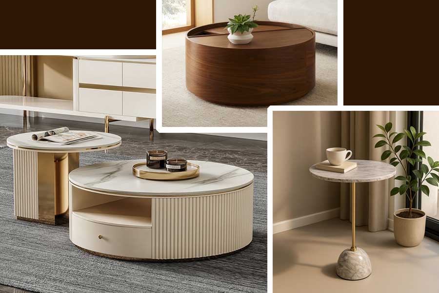 ঝাঁ চকচকে ফ্ল্যাটে এমন একটি গোল টেবিল সঠিক জায়গায় রাখতে পারলে সকলেরই চোখ পড়বে সেখানে।