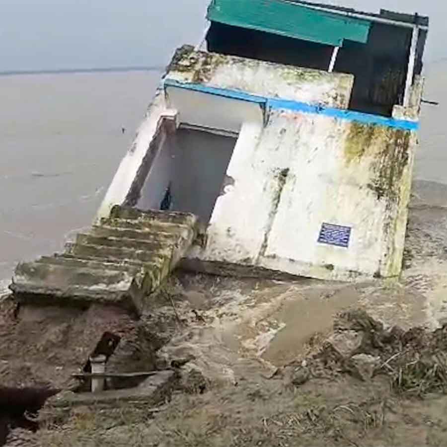 BSF watch ower washed away by erosion of Padma river