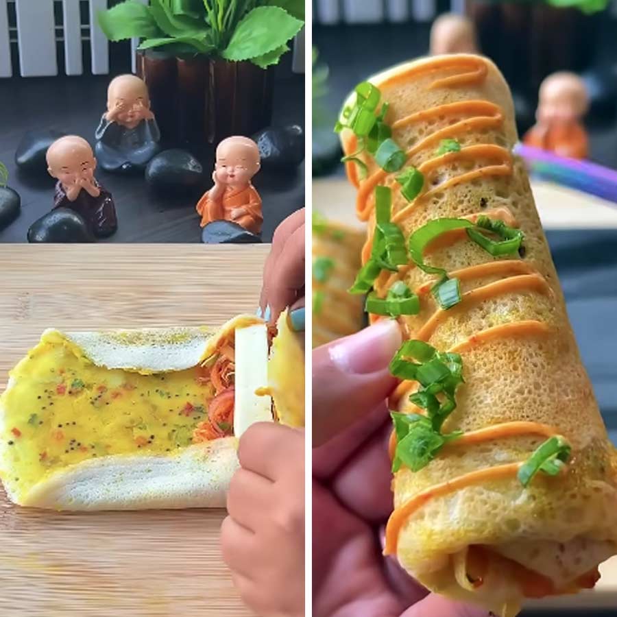 দোসা দিয়ে বানিয়ে ফেলুন স্প্রিং রোল।