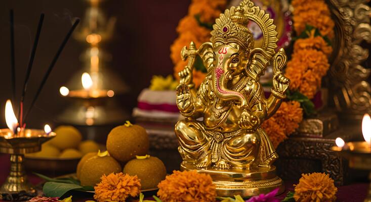 প্রথম টোটকার জন্য গণেশের মূর্তির সামনে একটি পান পাতার উপরে ৫টা গোটা লবঙ্গ রাখুন। আর একটি প্রদীপ জ্বালান। 