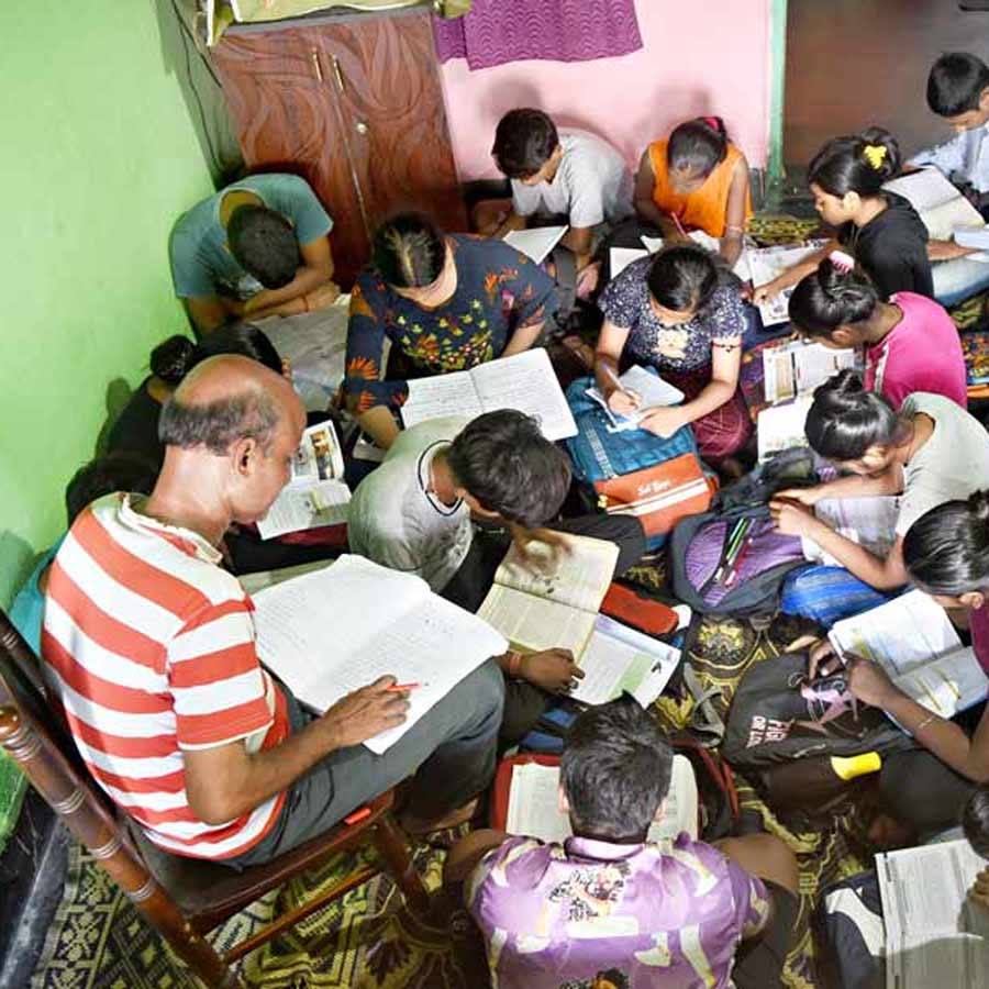 According to surveys, school children are depending more upon private tuitions