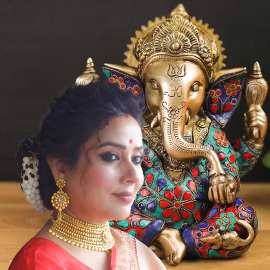 Actress Tramila Bhattacharya shares details of her Ganesh Puja
