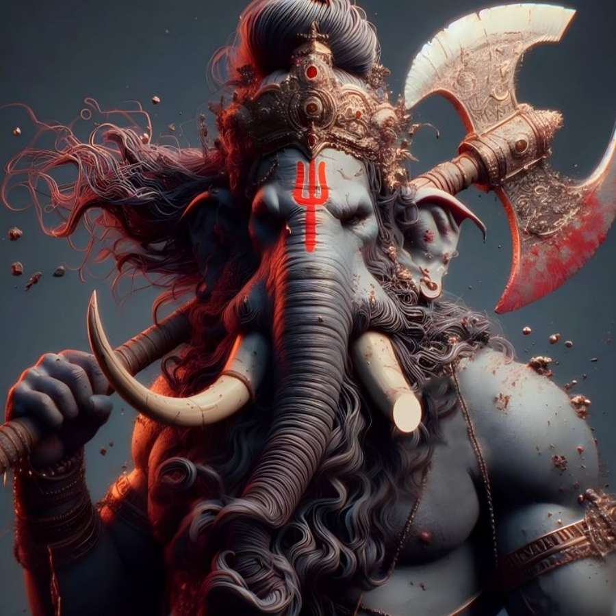 ৮। আচমকা আঘাত করেন কুঠার দিয়ে। সিন্ধুর গলায় রাখা অমৃতকলস ভেঙে চুরমার হয় তাতে। একই সঙ্গে শেষ হয় অসুর সিন্ধুর জীবনও। দেবতারা ধ্বনিত কণ্ঠে ঘোষিত করলেন, ‘ময়ূরেশ্বরের মহিমা চিরন্তন’।