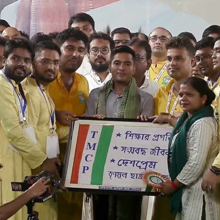 সভাস্থলে অভিষেক বন্দ্যোপাধ্যায়।