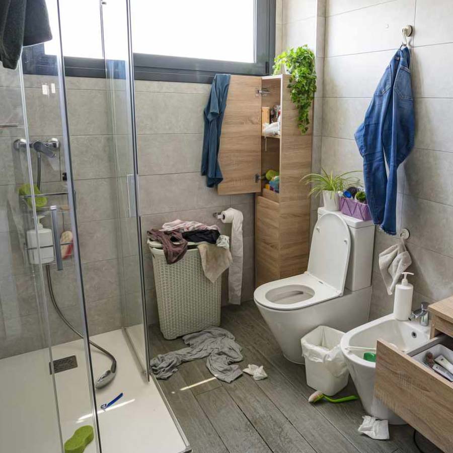 Here are 5 signs that your bathroom is way too cluttered