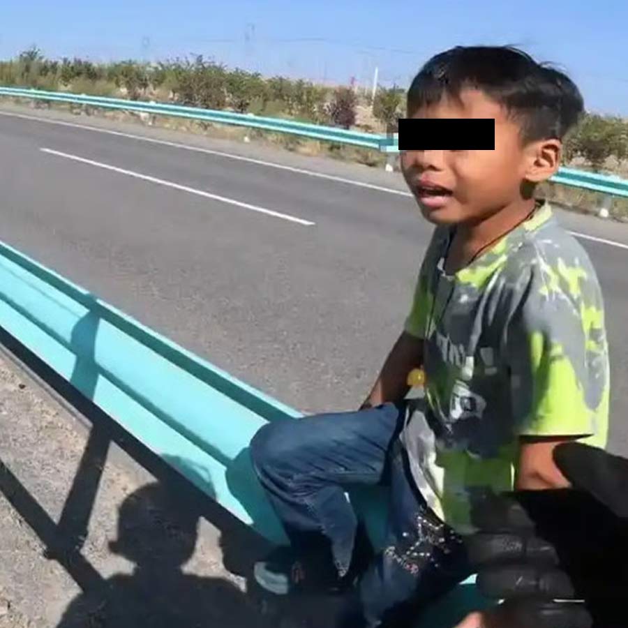 A man was abandoning his young son