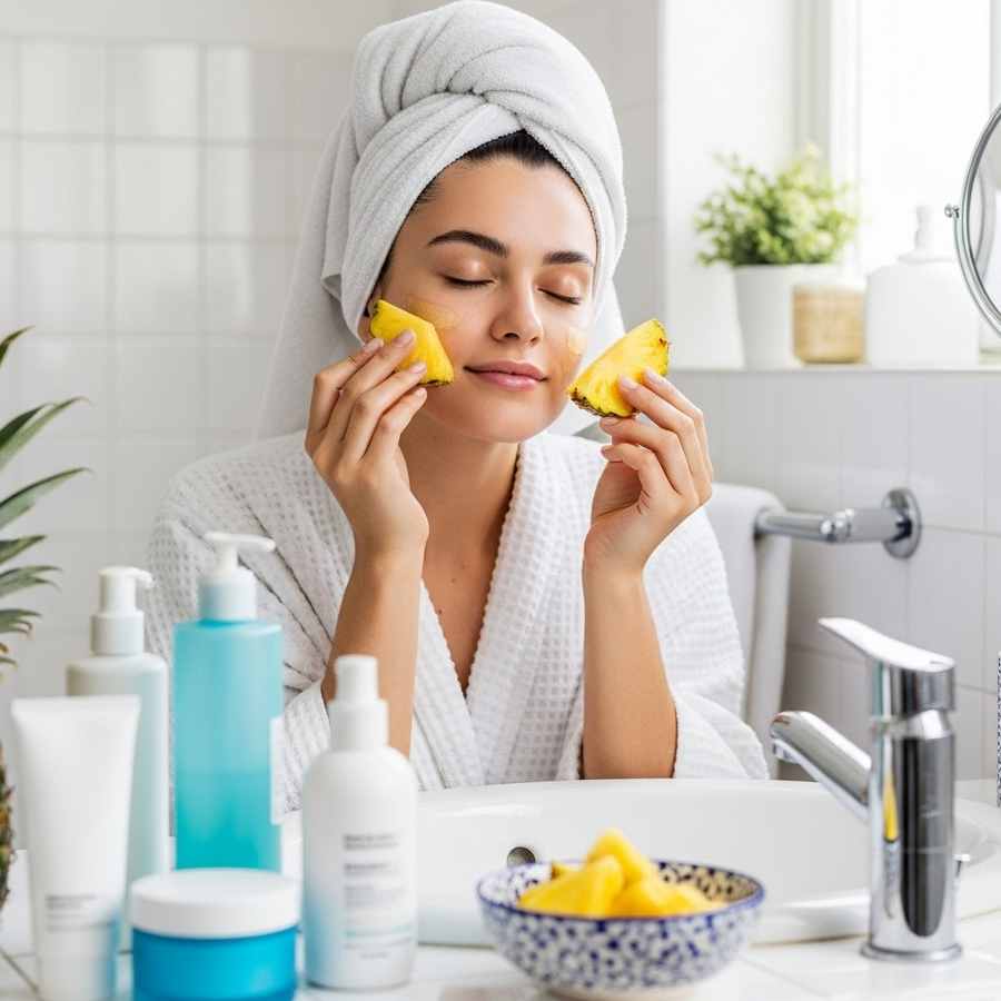 3 tips to use pineapple on your face to get flawless shiny skin dgtl