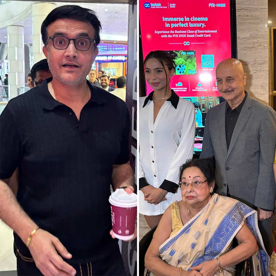 Sourav Ganguly Anupam Kher Madhabi Mukherjee grace Rituparna Sengupta starrer Bela Premier show dgtl