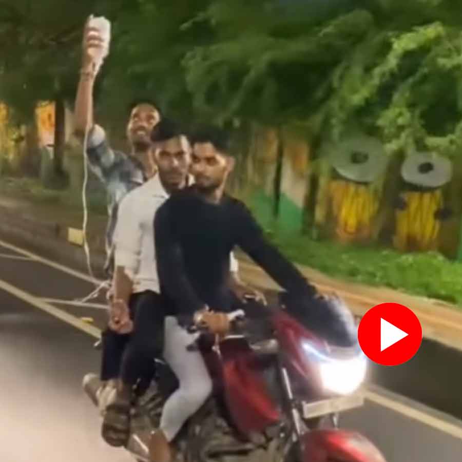 Video shows some boys take hospitalized friend for a bike ride with IV drip on in Gwalior