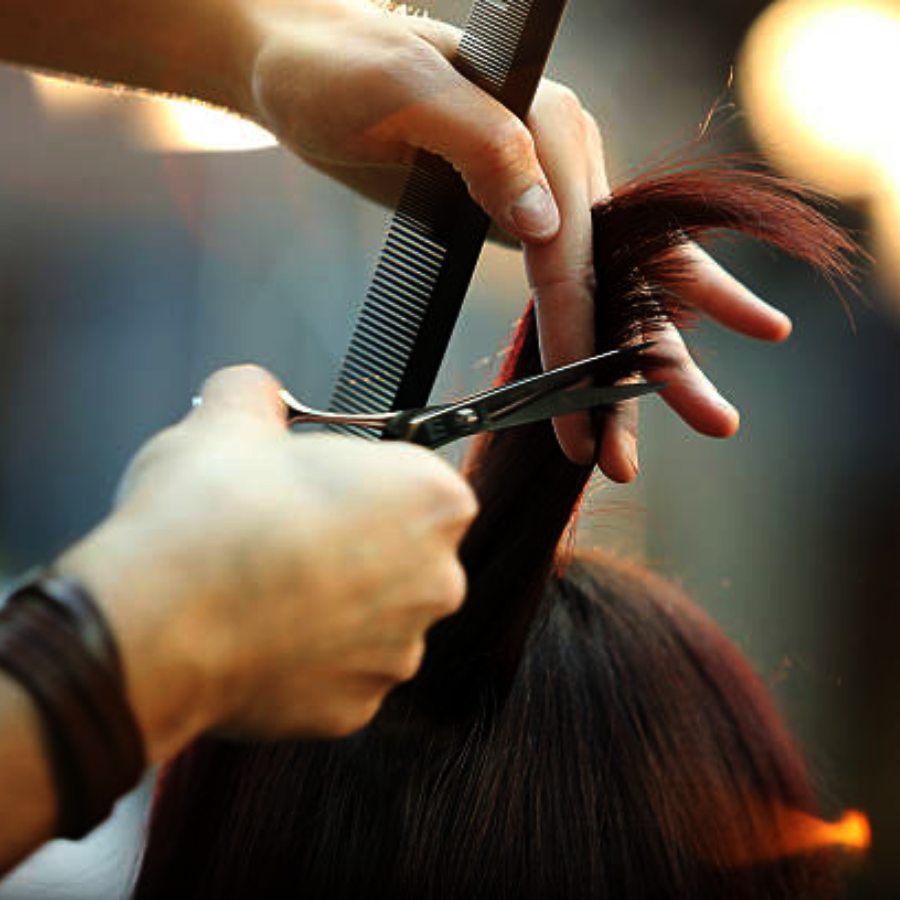 cutting hair
