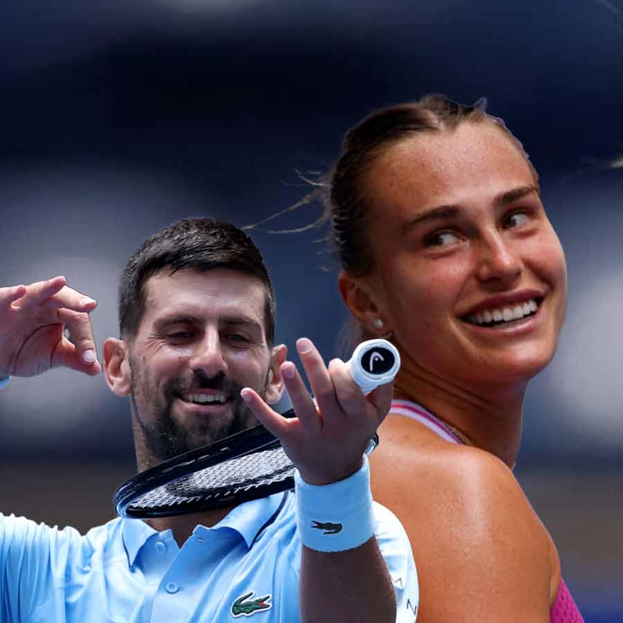 Picture of Novak Djokovic and Aryna Sabalenka