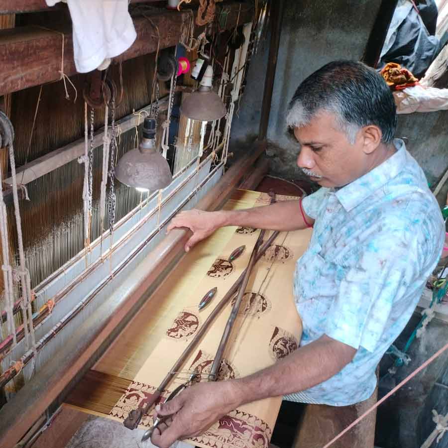 Baluchari Saree by a Bishnupur weaver
